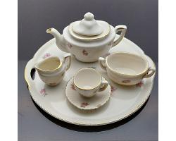 Vintage Gemma Dolls House Miniature Tea Set With Tray - Porcelain (#59514)