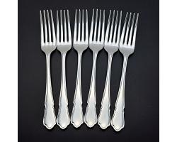 Dubarry Pattern - Set 6x Side / Dessert Forks - Epns A1 Sheffield Silver Plated (#59588)