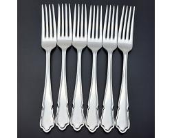 Dubarry Pattern - Set 6x Dinner Forks - Epns A1 Sheffield Silver Plated (#59589)