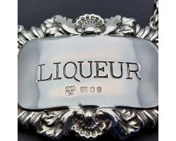 Sterling Silver Liqueur Decanter Label - London 1976 (#59639)