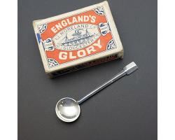 Sterling Silver Small Deco Style Salt Spoon - Birmingham 1943 (#59648)