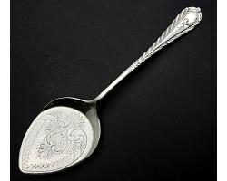 Lovely Sterling Silver Cream Spoon - Birmingham 1894 - Antique (#59774)