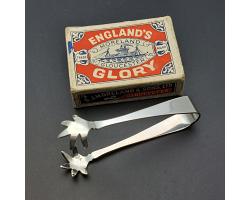 Sterling Silver Very Small Claw Nip Sugar Tongs - Birmingham 1925 (#59780)