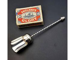Lovely Gleaming Vintage Silver Plated Sugar Shovel Spoon (#59845)