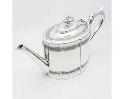 Gorgeous Antique Silver Plated Tea Pot - James Dixon (#59868)