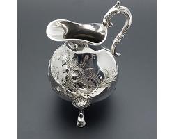 Lovely Ornate Antique Silver Plated Cream Jug (#59887)