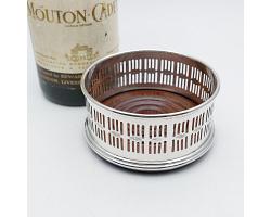 Silver Plated Wine Bottle Coaster - Falstaff - Vintage (#59916)