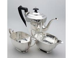 Good Elkington Silver Plated 3pc Coffee Service Set - Silver Plated - Vintage (#59917)