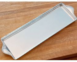 Quality Edwardian Decanter / Sideboard Tray Silver Plated Reed & Ribbon (#61891)