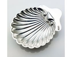 Sterling Silver 73g Clam Shell Butter Dish London 1903 Antique (#61904)