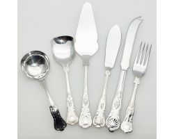 Kings Pattern - Assorted Servers - Silver Plated Epns Vintage (#61921)