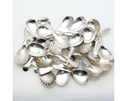 Bulk Lot Of 28 Tea Caddy Spoons Silver Plated Epns / Ns Antique & Vintage - Wear (#61954)