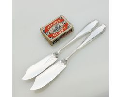 Wmf Jugendstil Butter Spreaders - Silver Plated - Antique (#99486)