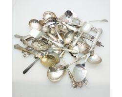 37x Jam Caddy Cream Sugar Spoons Ladles Etc Silver Plated Antique & Vintage (#99509)
