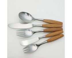 Dansk Designs Germany Ihq Teak Steel 5 Pieces Vintage Mid Century Modern Cutlery (#99538)