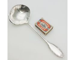 Attractive Antique Large Sauce Ladle Silver Plated Antique Continental (#99557)
