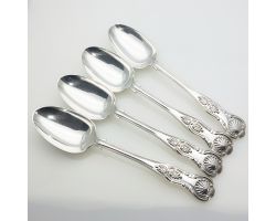 Kings Pattern - 4x Antique Tablespoons - Silver Plated - Wm Hutton Sheffield (#99564)