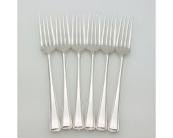 Harley Pattern - Garrard & Co - 6x Dessert Forks -  Epns Silver Plated Vintage (#99577)