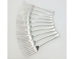 Harley Pattern - 10x Pudding / Fruit Forks Silver Plated Vintage Sheffield Epns (#99582)
