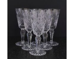 Webb Corbett Crystal Set Of 6x 50ml Port Glasses - Vintage (#99601)