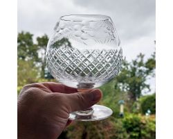 Beautiful Antique Brandy Balloon Cut Glass Victorian Antique (#99604)