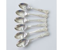 Kings Pattern - 6x Tea Spoons - Silver Plated Epns A1 Sheffield (#99622)