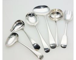 Nice Assortment Of Unusual Ladles Sporks Etc Silver Plated Antique (#99668)