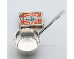 Small Brandy Warming Pan - Army & Navy #1 - Antique Silver Plated (#99691)