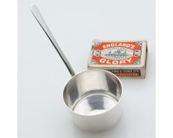 Small Brandy Warming Pan - Army & Navy #5 - Antique Silver Plated (#99695)