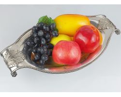 Walker & Hall Acanthus Scroll Handled Fruit Bowl Dish Silver Plated 1937 (#99711)