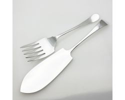 Mappin & Webb Pair Of Fish Servers - Silver Plated - Vintage (#99751)