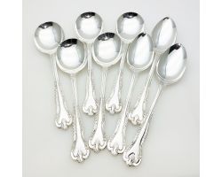 Duchess Plate Ashleigh Pattern Soup & Dessert Spoons Epns Silver Plated (#99752)