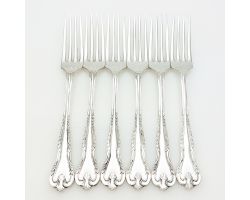 Duchess Plate Ashleigh Pattern Set Of 6 Dessert Forks Epns Silver Plated (#99753)