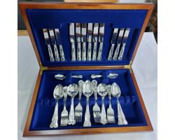 Kings Pattern - Viners Canteen For 6 Settings - Epns Silver Plated Vintage (#99768)