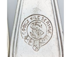 Thomas Cook's Nile Service C.1884 Egypt Cruise Tourism Silver Plated Forks (#99769)