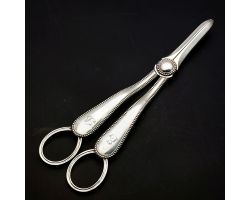 Victorian Grape Scissors Shears Silver Plated Bead Gilbert Antique (#99781)