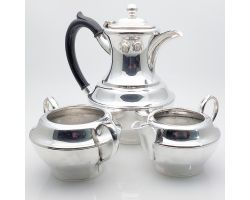 Cooper Bros 3 Piece Coffee Jug Set Silver Plated Epbm Vintage (#99802)