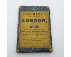 1835 Cruchley's New Plan Of London Folding Map - William Iv Antique Original (#99826)