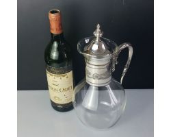 Vintage Silver Plated & Heatproof Glass Carafe Coffee Tea Mulled Wine Etc (#99845)