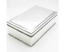 Large Silver Plated On Copper Georgian Style Box - Cigars Etc (#99863)