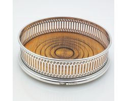 Sterling Silver Wine Bottle Coaster 1974 - Boxed (#99871)