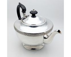 Celtic Lindisfarne Pattern Tea Pot - Sheffield Silver Plated - Vintage (#99876)