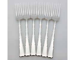 Smith Seymour Ess Ess Kenilworth 6x Dinner Forks Epns Silver Plated (#99888)