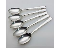 Smith Seymour Ess Ess Kenilworth 5x Tea Spoons Epns Silver Plated (#99890)