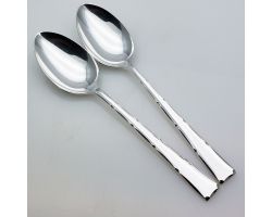 Smith Seymour Ess Ess Kenilworth 2x Table Spoons Epns Silver Plated (#99892)
