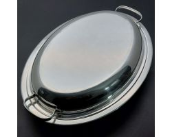 Vintage Silver Plated Entrée Dish - Plain - Epns Apex (#99953)