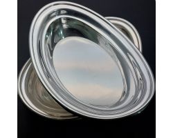 Pair Of Bsl/elkington Serving Dishes Bowls Boat Shaped Vintage 1967 (#99955)