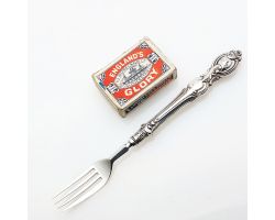 Antique Sterling Silver Long Cake Fork Birmingham 1854 Victorian (#99964)