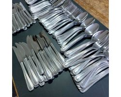 131x Bulk Qty Stainless Steel Verwood Bead Pattern Cutlery Spoons Forks Vintage (#99973)