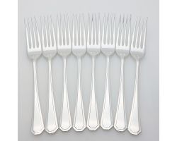 Grecian Pattern Set Of 8 Dinner Forks Silver Plated Epns A1 Sheffield (#99978)